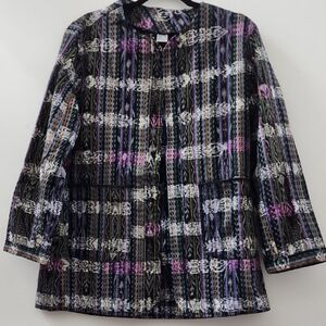 Handmade Black and Purple Women's Blazer